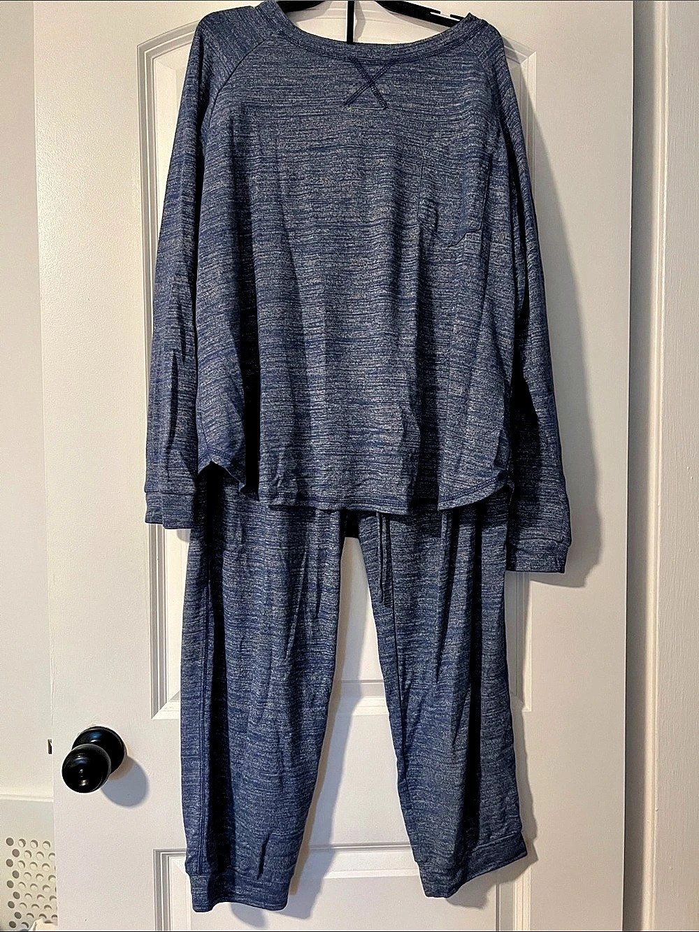 Blue Rayon Blend Pajama Set
